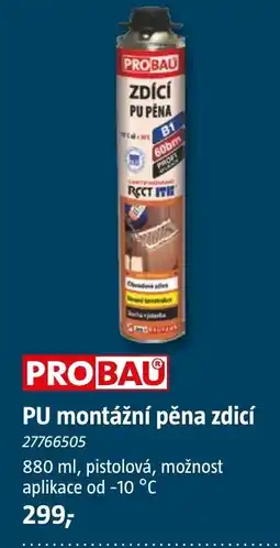 Bauhaus ProBau pu montážní pěna zdící nabídka