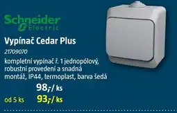 Bauhaus Schneider Electric Vypínač Cedar Plus 21709070 nabídka