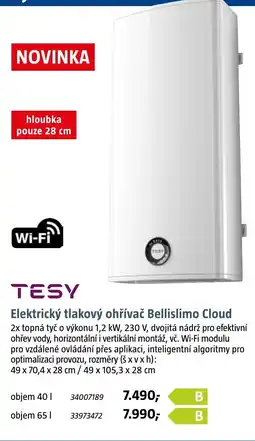 Bauhaus Tesy elektrický tlakový ohřivač Bellislimo Cloud nabídka