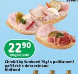 Brněnka Bidfood chlebíčky šunkové nabídka