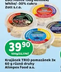 Brněnka Krajánek TRIO pomazánek nabídka