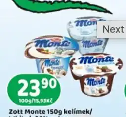 Brněnka Zott Monte kelímečky nabídka