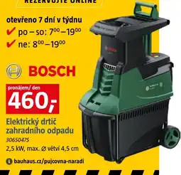 Bauhaus Bosch elektrický drtič zahradního odpadu nabídka