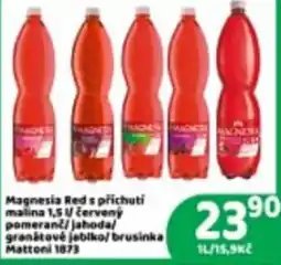 Brněnka Magnesia Red s příchutí malina 1,5 l červený pomeranč/jahoda/granátové jablko/brusinka nabídka