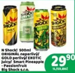 Brněnka Shock! neperlivý/ perlivý/ juicy/ Smart Pineapple - Passionfruit nabídka
