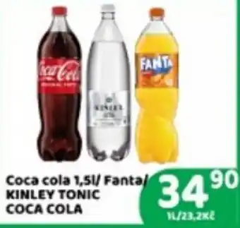 Coca cola Fanta Kinley tonic coca cola