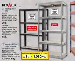 Bauhaus Regalux vysokozátěžový regál Promix nabídka