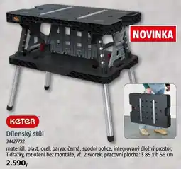 Bauhaus Keter dílenský stůl nabídka
