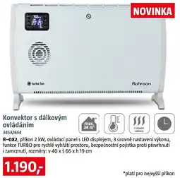 Bauhaus Rohnson konvektor s dálkovým ovládáním nabídka