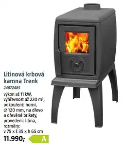 Bauhaus Trenk litinová krbová kamna nabídka
