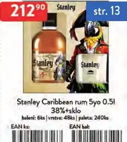 Qanto Stanley Caribbean rum 5yo 38% nabídka