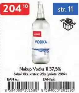 Qanto Nakup Vodka 37,5% nabídka
