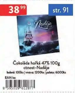 Qanto Čokoláda hořká 47% ctnost-Naděje nabídka