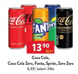 Qanto Coca Cola, Coca Cola Zero, Fanta, Sprite, Zero Zero nabídka