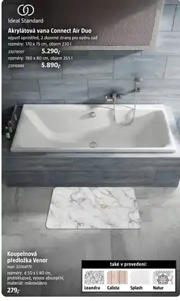 Bauhaus Ideal Standard Akrylátová vana Connect Air Duo nabídka