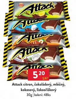 Qanto Attack citron, čokoládový, mléčný, kokosový, lískooříškový nabídka