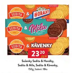 Qanto Sedita sušenky & horalky, sedita & mila, sedita & kávenky nabídka