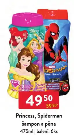 Qanto Princess, Spiderman šampon a pěna nabídka