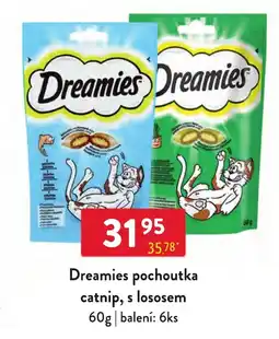 Qanto Dreamies pochoutka catnip, s lososem nabídka