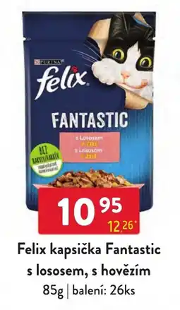 Qanto Felix kapsička Fantastic s lososem, s hovězím nabídka