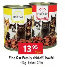 Qanto Fine Cat Family drůbeží, hovězí nabídka