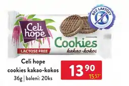 Qanto Celi hope cookies kakao-kokos nabídka
