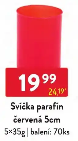 Qanto Svíčka parafín červená nabídka