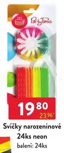 Qanto PartyTime svíčky narozeninové nabídka