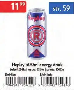 Qanto Replay 500ml energy drink nabídka