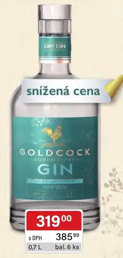 Qanto Goldcock London Dry Gin nabídka