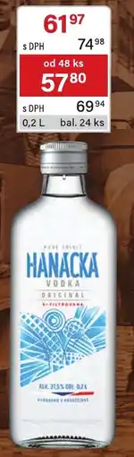 Qanto Hanacka vodka original nabídka