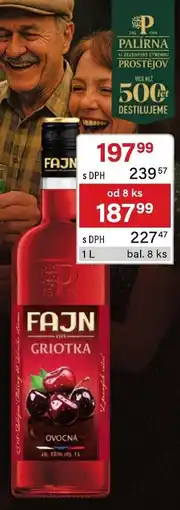 Qanto Fajn griotka ovocná nabídka