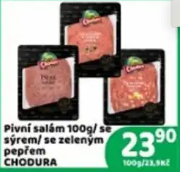 Brněnka Chodura pivní salám se sýrem se zeleným pepřem nabídka
