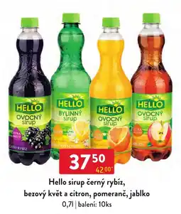 Qanto Hello sirup černý rybíz, bezový květ a citron, pomeranč, jablko nabídka