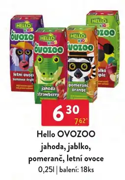 Qanto Hello OVOZOO jahoda, jablko, pomeranč, letní ovoce nabídka