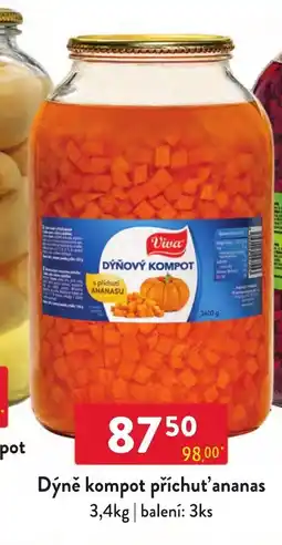 Qanto Viva dýňový kompot s příchutí ananas nabídka