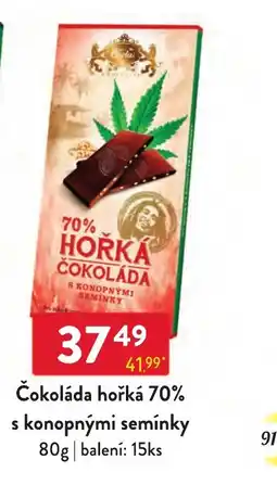 Qanto Curla hořká čokoláda s konopnými semínky nabídka
