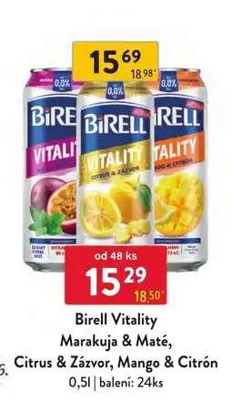 Qanto Birell Vitality Marakuja & Maté, Citrus & Zázvor, Mango & Citrón nabídka