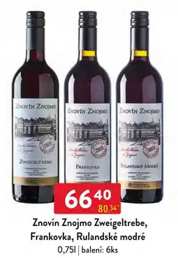 Qanto Znovín Znojmo Zweigeltrebe, Frankovka, Rulandské modré nabídka