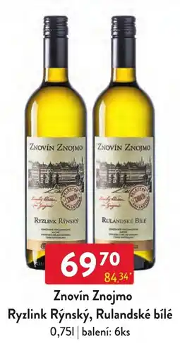 Qanto Znovín Znojmo Ryzlink Rýnský, Rulandské bílé nabídka