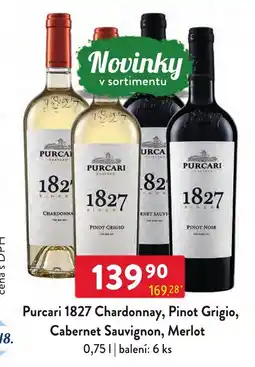 Qanto Purcari 1827 Chardonnay, Pinot Grigio, Cabernet Sauvignon, Merlot nabídka