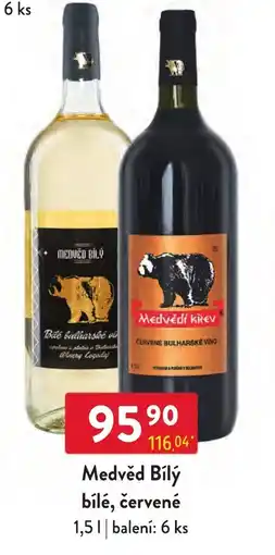 Qanto Medvěd Bílý bílé, červené nabídka