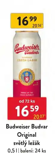 Qanto Budweiser Budvar Original světlý ležák nabídka