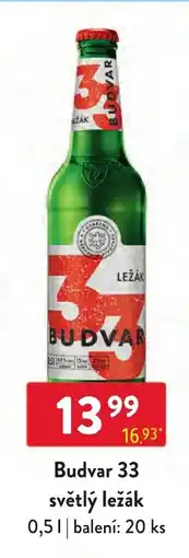 Qanto Budvar 33 světlý ležák nabídka