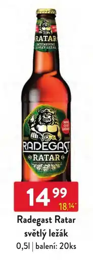 Qanto Radegast Ratar světlý ležák nabídka