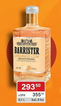 Qanto Barrister orange gin nabídka