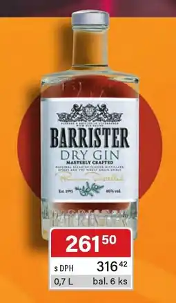 Qanto Barrister dry gin nabídka