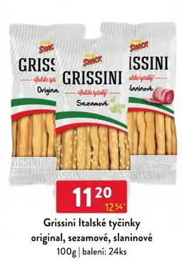 Qanto Grissini italské tyčinky original, sezamové, slaninové nabídka