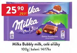 Qanto Milka Bubbly milk, celé oříšky nabídka