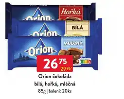 Qanto Orion čokoláda bílá, hořká, mléčná nabídka